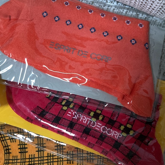 NWT ESPRIT vintage 80s socks 5 pairs one price $60 original ESPRIT PACKAGE - Picture 3 of 13